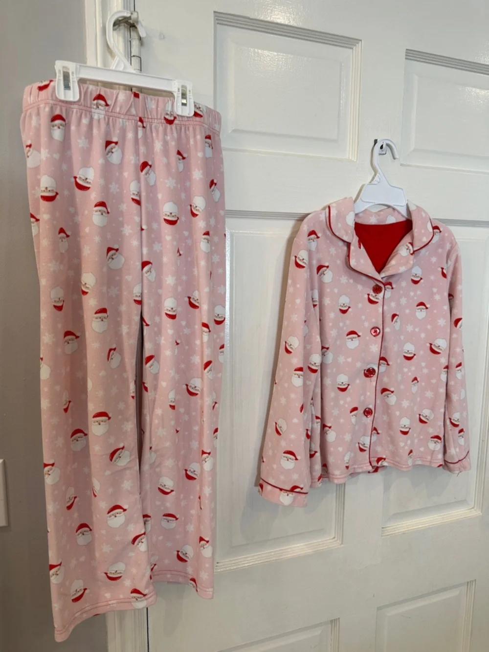 Max & Olivia Girls Kids Santa Pajamas Size 10/12